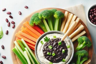 Creamy Black Bean Dip: A Perfect Veggie Stick Match