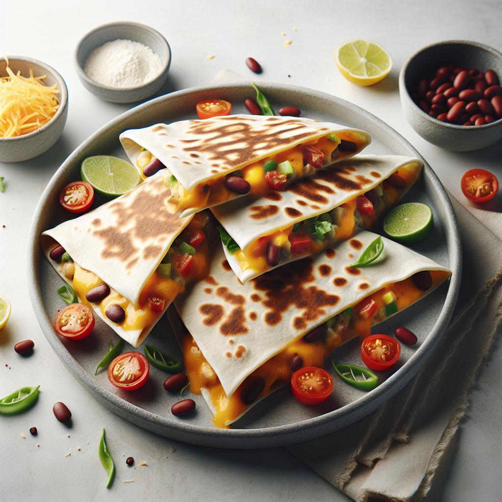 Cheesy Bean Mini Quesadillas: A Bite-Sized Delight