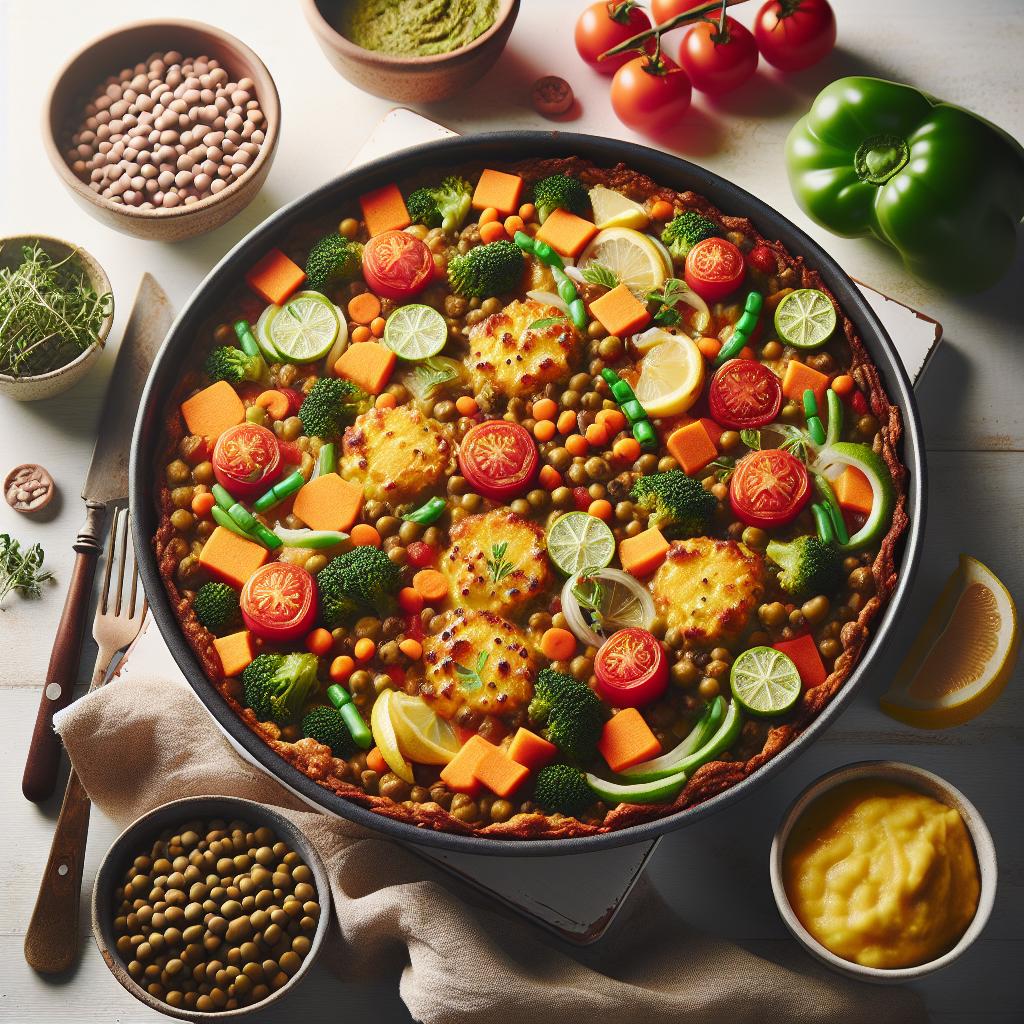 Hearty Vegan Lentil Shepherd's Pie Casserole Delight