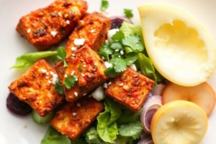 Crispy buffalo tofu Caesar salad secrets revealed.
