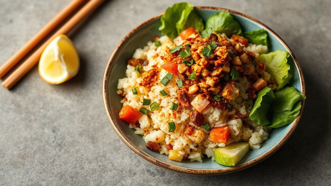 Crispy satay rice salad secrets for amazing flavor.