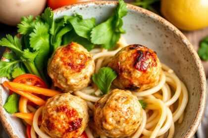 Delicious chicken meatballs in 7 amazing Mediterranean bowl recipes.