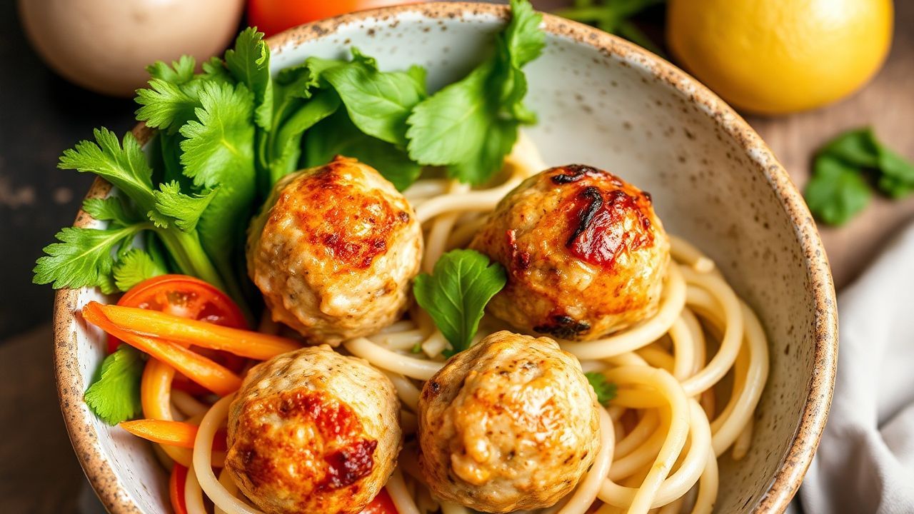 Delicious chicken meatballs in 7 amazing Mediterranean bowl recipes.
