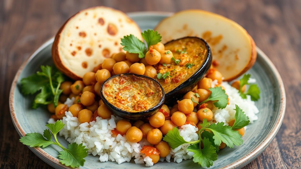 Brilliant eggplant and chickpea curry recipe.