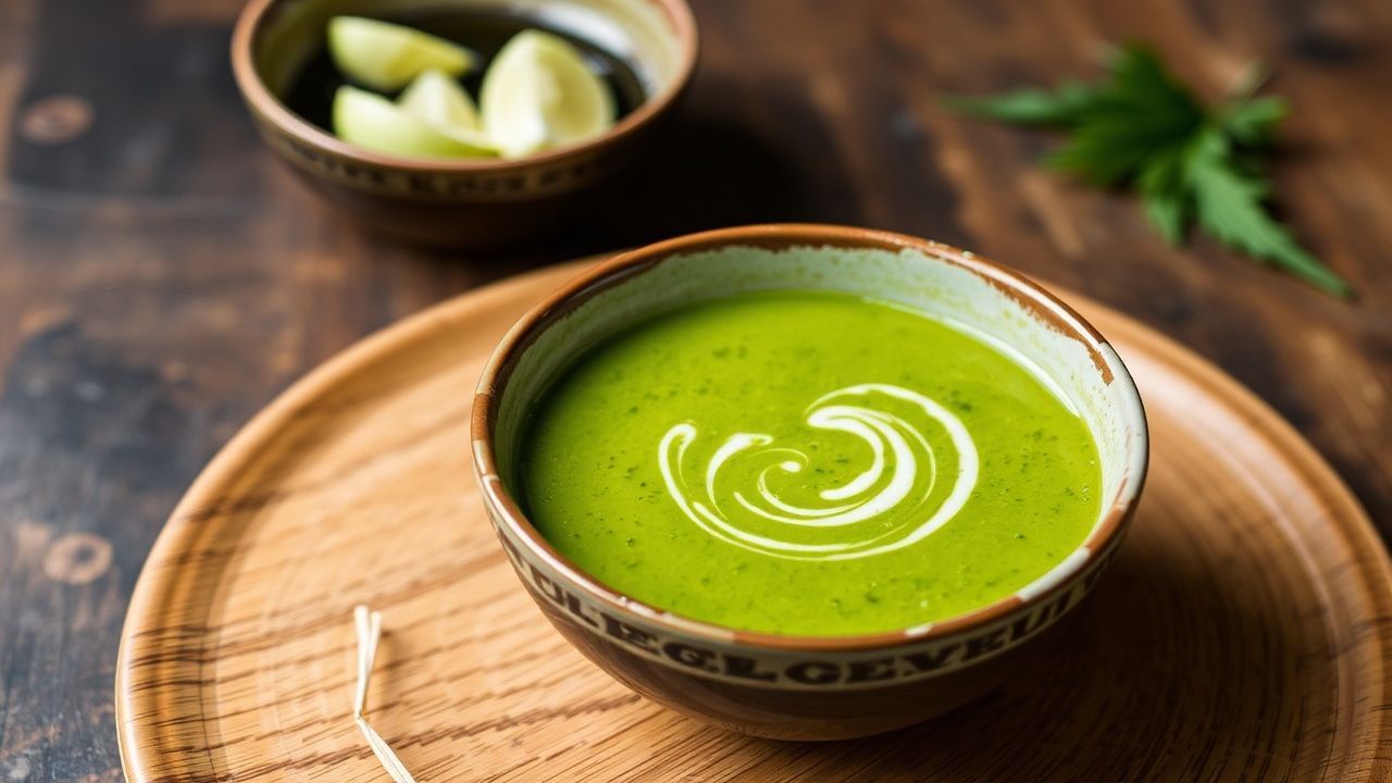 Vibrant green curry with fresh vegetables, perfect for amazing flavor.