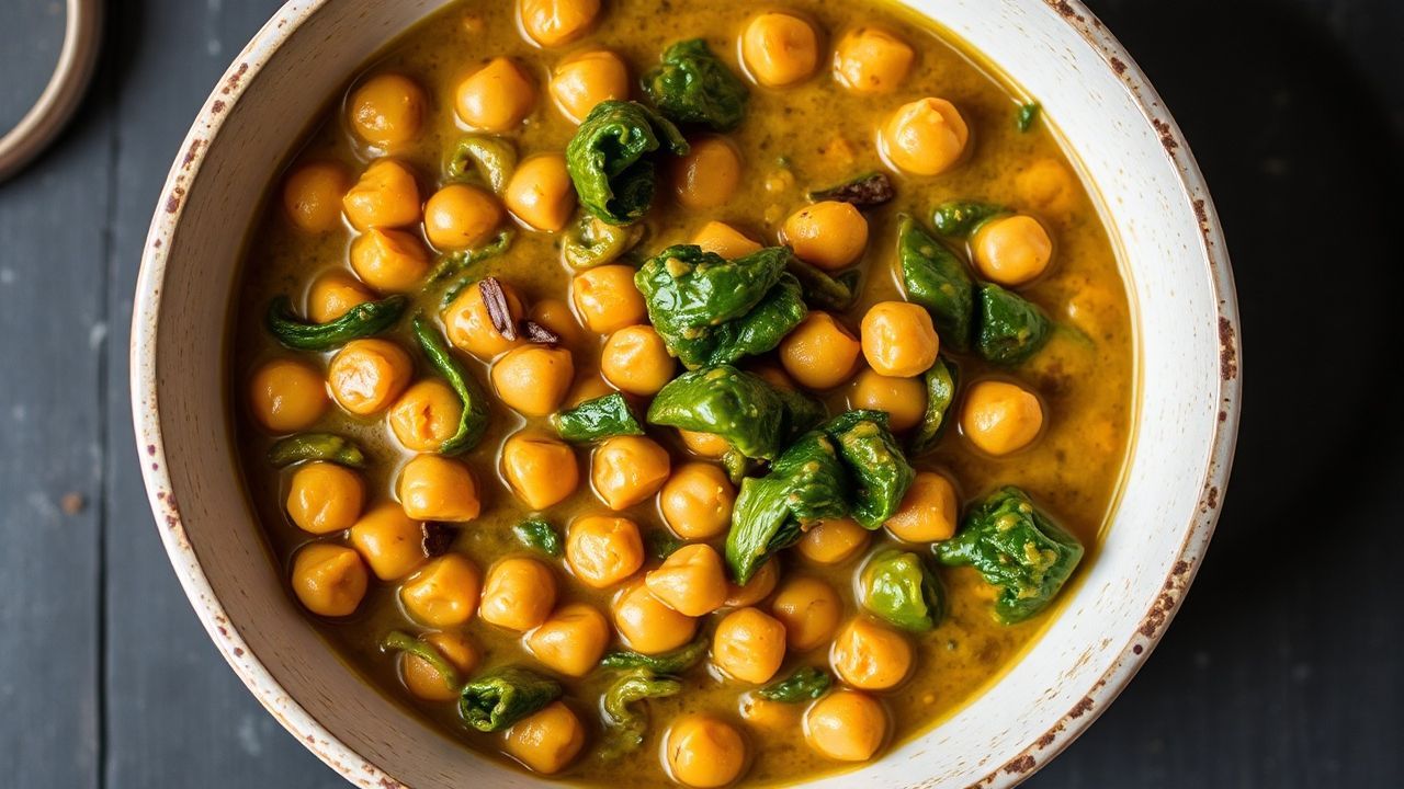 A vibrant chickpea spinach curry, a global comfort food reimagined.