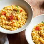 Butternut squash risotto with fennel, a vibrant autumn dish.