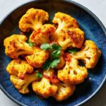 Roasted curry cauliflower, bursting with vibrant flavor.