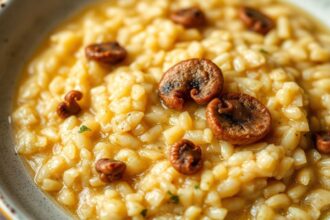 Creamy vegan mushroom risotto perfection, dairy-free.