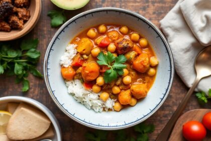 Flavorful vegan chickpea curry, a weeknight wonder.
