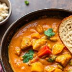 Vibrant Caribbean vegetable curry, a symphony of spices.