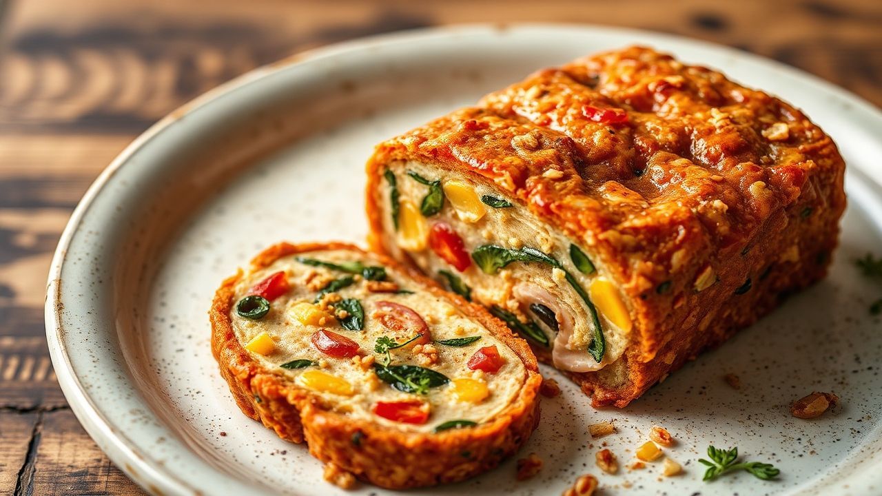 Elegant veggie terrine centerpiece, a delightful addition to any elegant table.