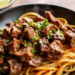 Juicy beef stir fry, demonstrating how to improve its flavor.