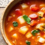 Hearty Olive Garden minestrone soup, a comforting classic.