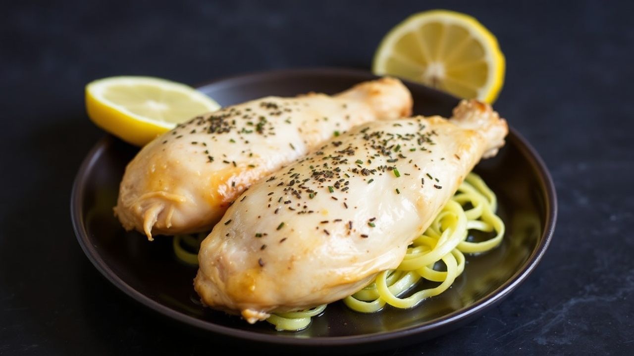 Juicy lemon chicken, glistening and golden, a culinary symphony.