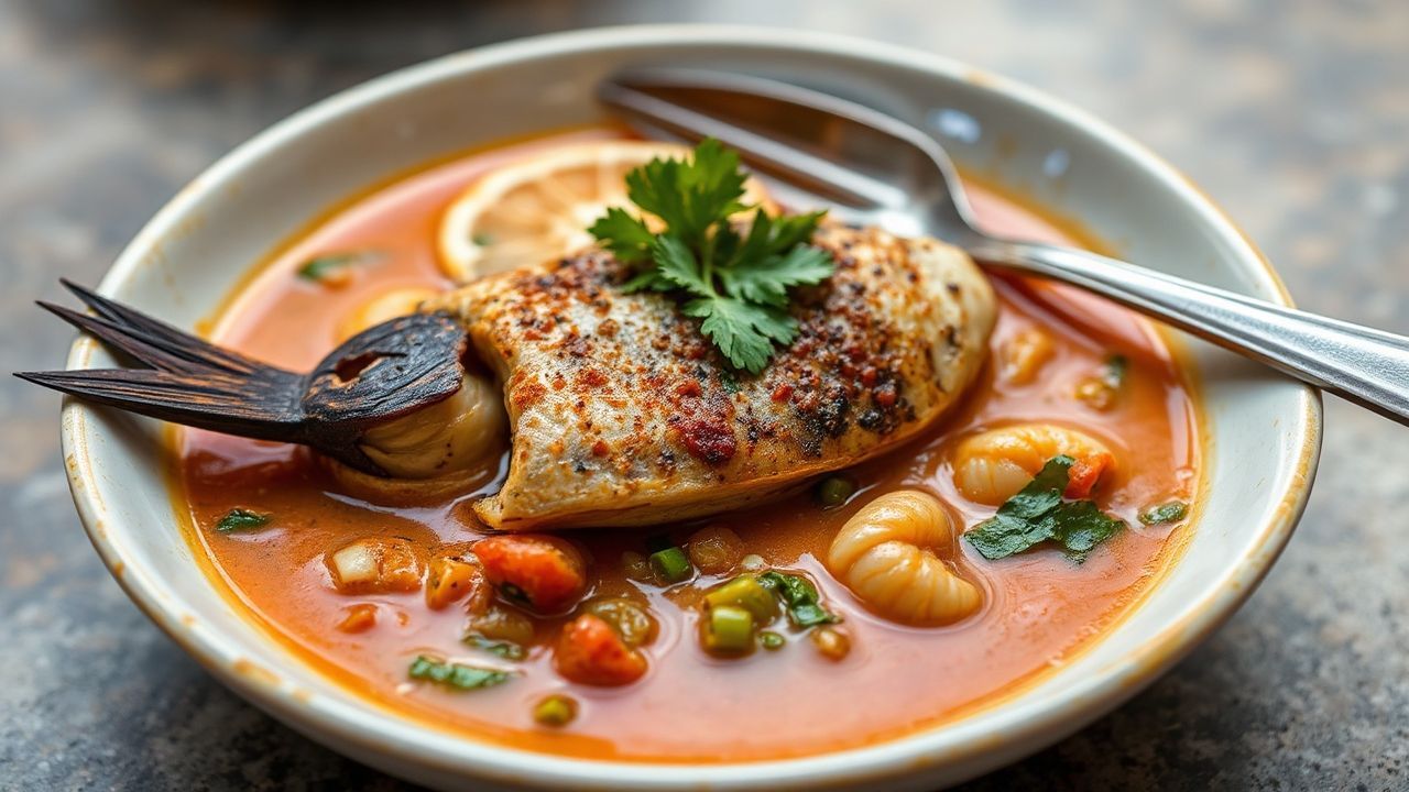 Delicious moqueca, a vibrant Brazilian fish stew, bursting with flavor.