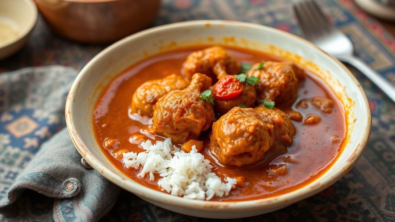 Spicy Doro Wat, Ethiopia's iconic chicken stew, bubbling in a traditional clay pot.
