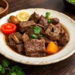 Argentinian matambre beef roll, unfurled to reveal flavorful secrets.