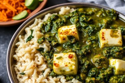 Vibrant Palak Paneer, a soul-warming Indian spinach and cheese curry.