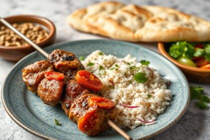 Spicy Adana Kebab, grilled to perfection, a fiery Turkish classic.