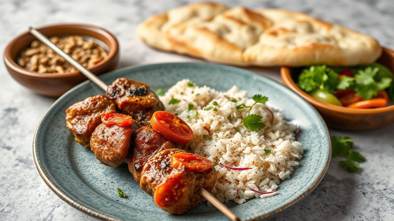 Spicy Adana Kebab, grilled to perfection, a fiery Turkish classic.