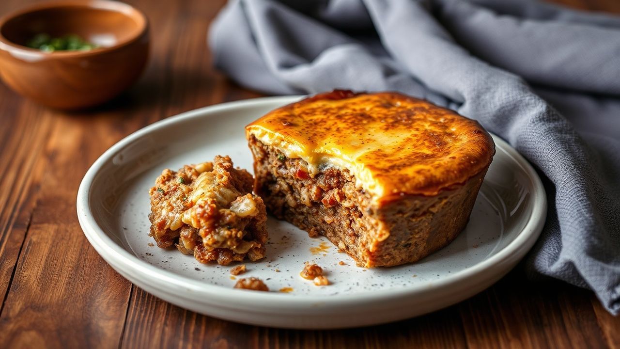 Delectable Bobotie, a South African culinary gem, richly baked.