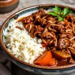 Shredded Ropa Vieja, a vibrant Cuban dish, embodying the soul of cuisine.