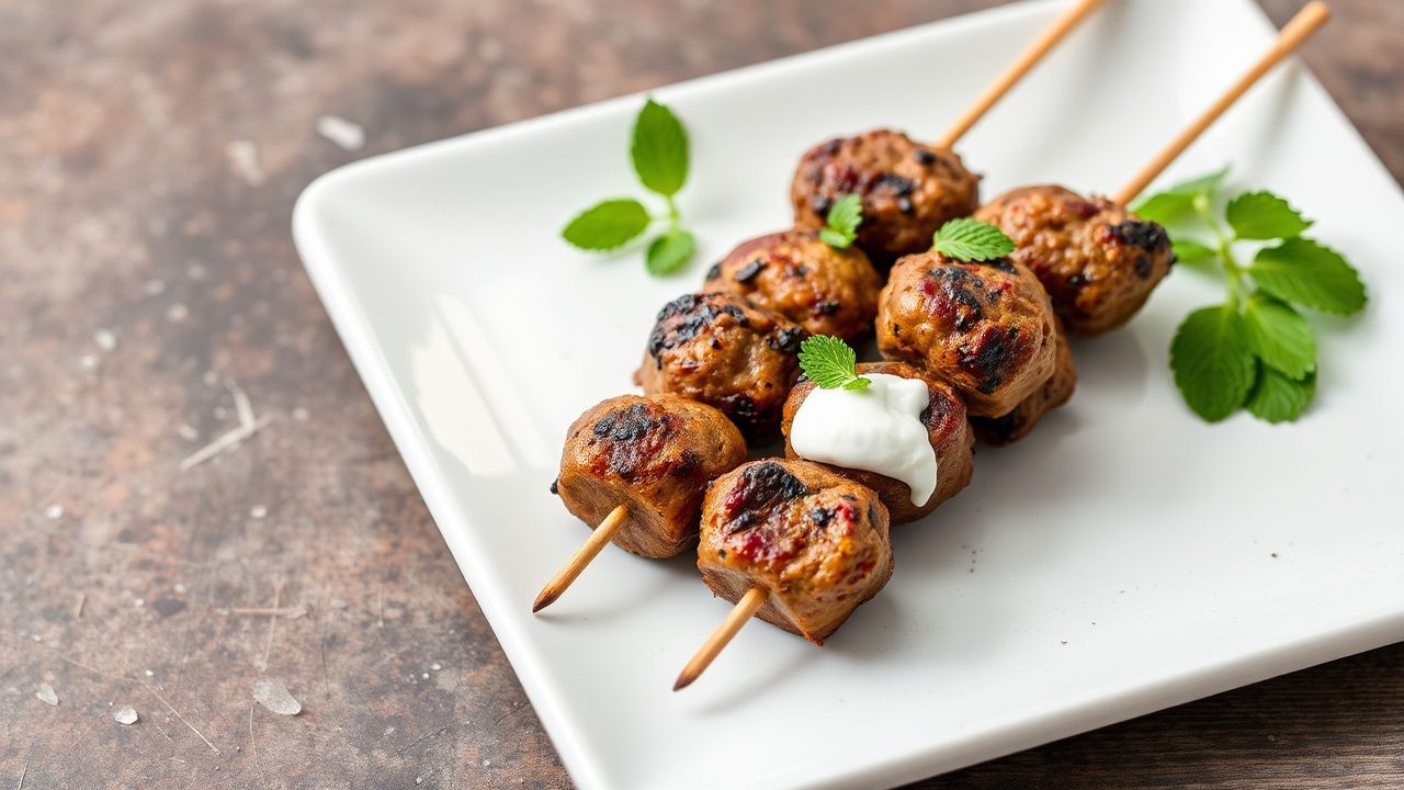 Juicy lamb kofta kebabs, grilled with cooling mint yogurt sauce.