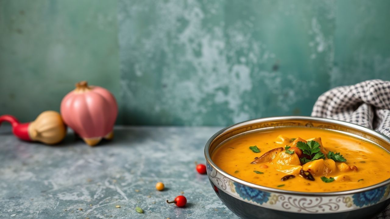 Creamy, fragrant Indian vegetable Korma, a culinary masterpiece.