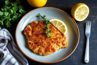 Golden German schnitzel with lemon, a secret beyond ordinary.