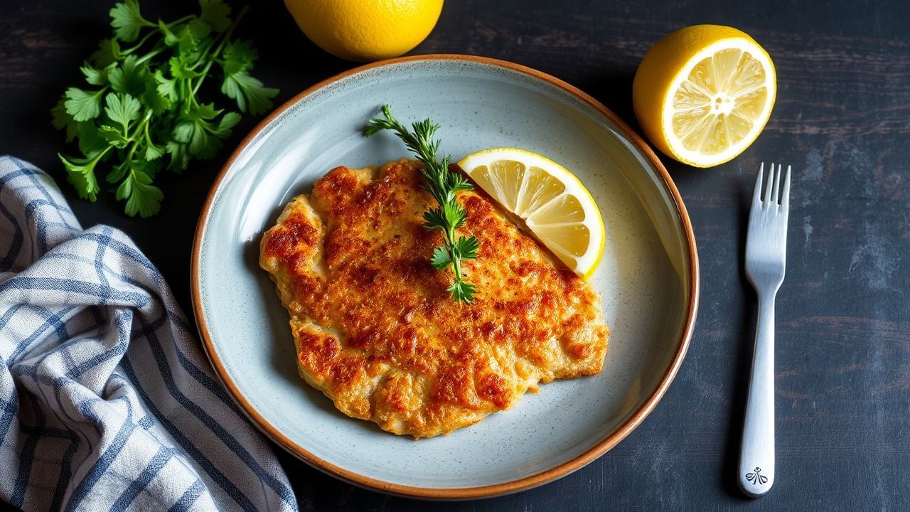 Golden German schnitzel with lemon, a secret beyond ordinary.