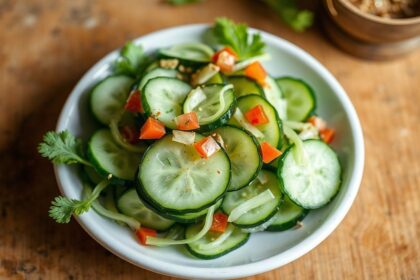 Versatile cucumber salad recipe showcases its culinary chameleon nature.