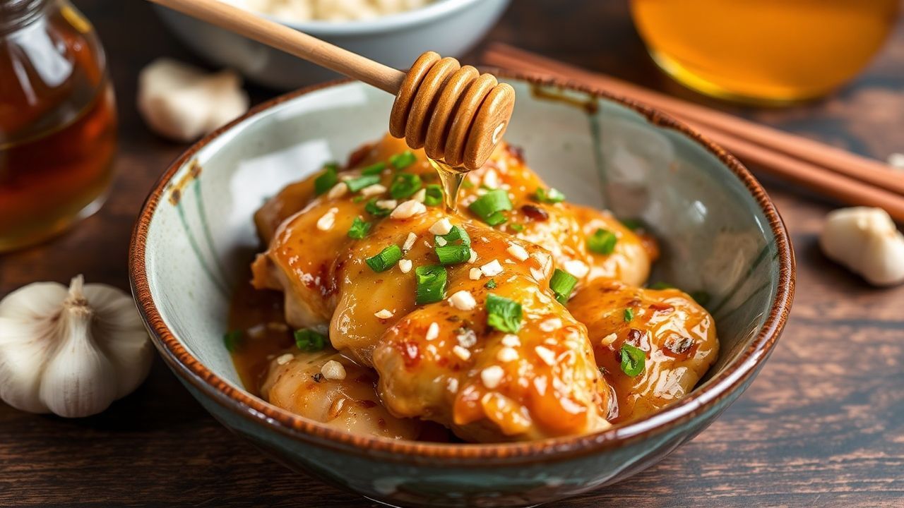 Juicy honey garlic chicken thighs, perfect for weeknight alchemy.