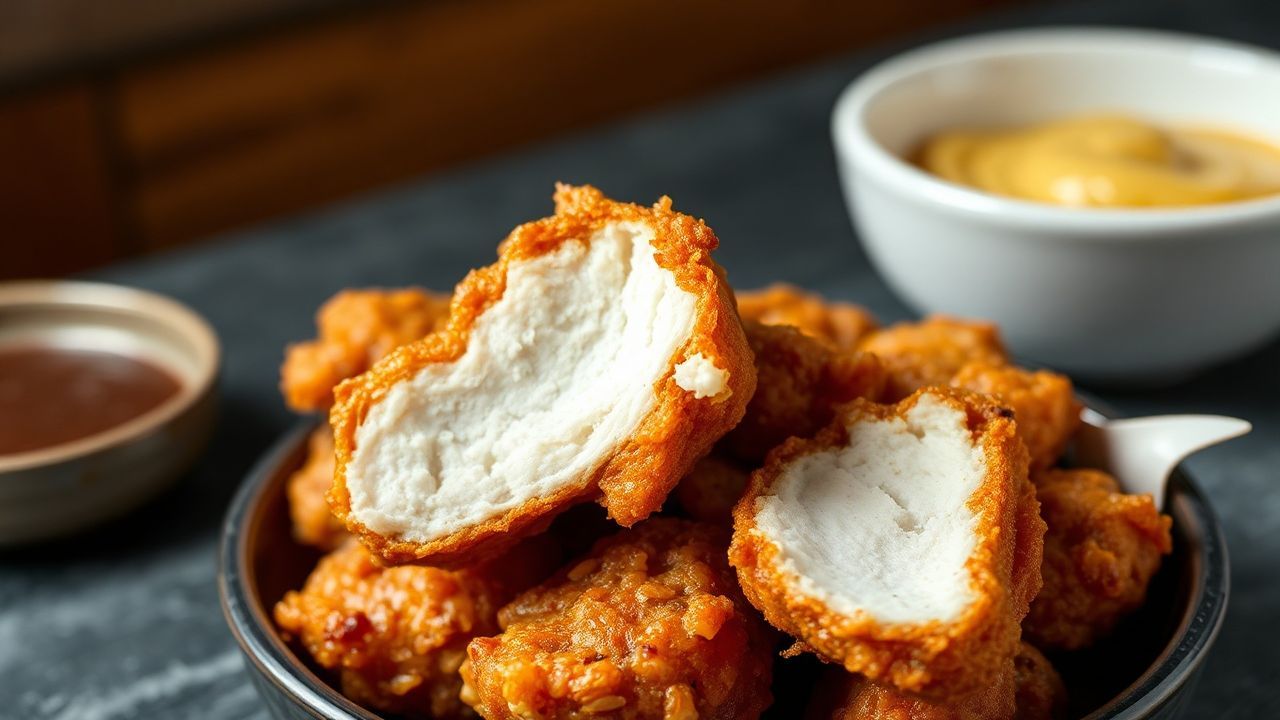 Irresistible Korean chicken with cloud-like crispiness.