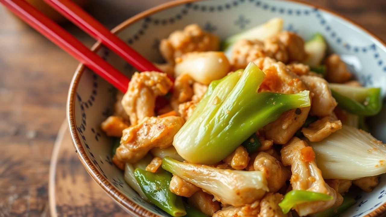 Flavorful Chinese chicken cabbage stir-fry recipe for authentic taste.