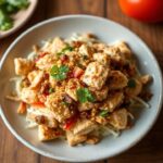 Asian chicken salad: transforming a simple dish into a culinary statement.