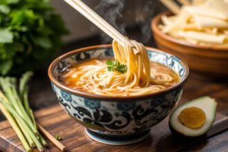 Authentic homemade ramen simmering, beyond instant packets.