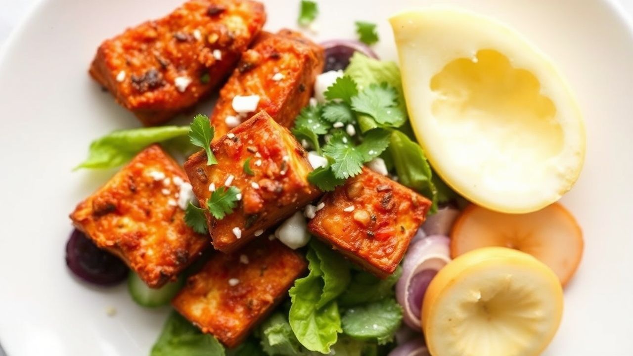 Crispy buffalo tofu Caesar salad secrets revealed.