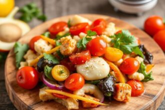 Colorful vegetable tian gratin, a summer essential.