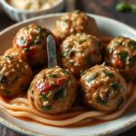Spinach garlic meatballs: 20 minutes to amazing flavor.