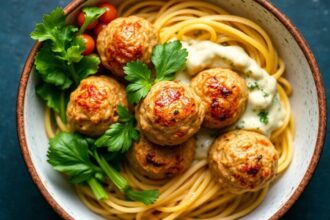 Delicious chicken meatballs in amazing Mediterranean bowls.