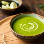 Vibrant green curry with fresh vegetables, perfect for amazing flavor.