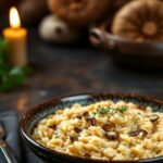 Creamy Italian mushroom risotto, a comforting and authentic dish.