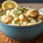 Juicy lemon herb chicken rice in one pot, a simple and flavorful dish.