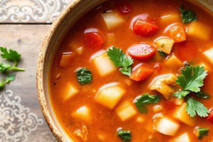 Hearty Olive Garden minestrone soup, a comforting classic.