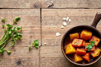 Vibrant ratatouille with Provençal herbs, capturing the soul of authentic French cuisine.