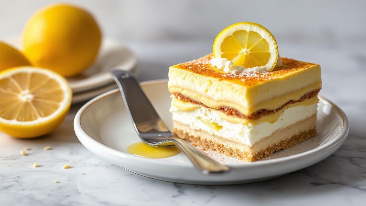 Lemon Tiramisu: A bright, sun-kissed twist on classic Italian dessert.
