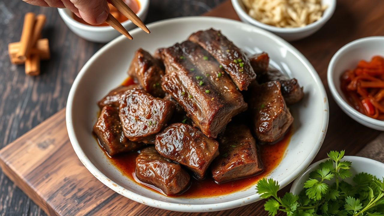 Juicy bulgogi, masterfully grilled, a centerpiece of Korean cuisine.