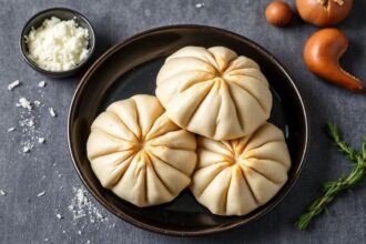 Warm, golden Russian beef piroshki, a comforting, artisanal delight.