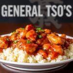 Crispy General Tso's chicken, elevated beyond takeout, glistening with sauce.
